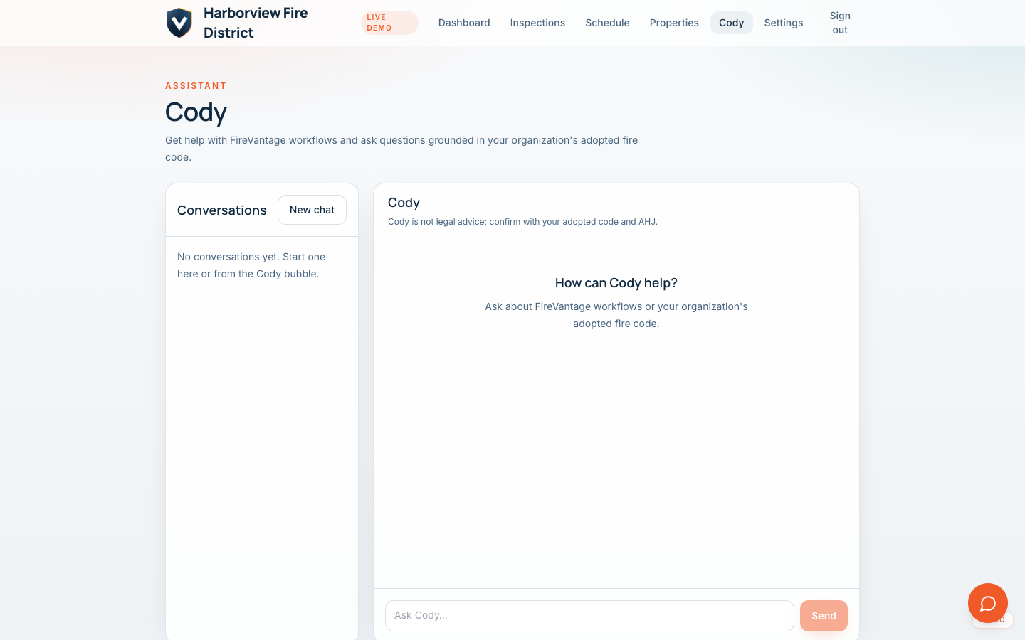 Cody assistant conversation